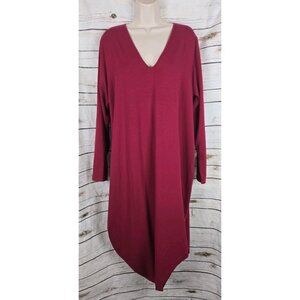Universal Standard Iconic Geneva Luxe Knit Dress Womens M Berry Asymmetrical